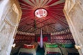 Interior of traditional yurt in Jetii Oguz valley Kyrgyzstan