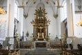 Interior of Trinitatis Kirke Holy Trinity church in Copenhagen, Denmark. February 2020 Royalty Free Stock Photo