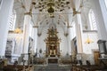 Interior of Trinitatis Kirke Holy Trinity church in Copenhagen, Denmark. February 2020 Royalty Free Stock Photo