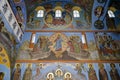 Interior of the Trinity cathedral in Pochaev Lavra, the painting