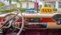 Interior of typical Cuban taxi Royalty Free Stock Photo