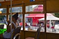 Interior of a typical Lisbon tram