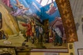 The interior of underground church in name of St. George Victorious in a cave on territory of Greek Monastery - Shepherds Field in