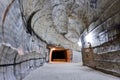 Interior of the underground corridor in the salt mine Royalty Free Stock Photo