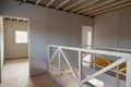 Interior of unfinished prefabricated house Royalty Free Stock Photo
