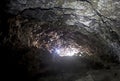 Interior of USFS Gated Lava Tube Cave In Oregon