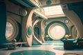 interior of utopian retrofuturistic moonbase, neural network generated art