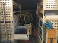 Interior of a van set up for plumbing and emergencies Royalty Free Stock Photo
