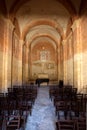 Interior chiesa di San Jacopo al Tempio Templar church Saint James, San Gimignano, Siena, Italy