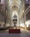 Interior of cathedral in french town of Saint-Quentin