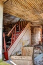 Interior View Of An Abandoned House In The Woods Royalty Free Stock Photo