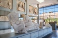 Interior view of the Acropolis Museum at the center of Athens city, third floor, Parthenon Gallery Royalty Free Stock Photo