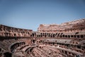 Interior view of an ancient amphitheater of the Colosseum, in Rome, Italy Royalty Free Stock Photo