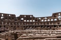 Interior view of an ancient amphitheater of the Colosseum, in Rome, Italy Royalty Free Stock Photo