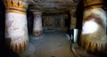 Interior view of ancient Bannentiu tomb, Bahariya, Egypt Royalty Free Stock Photo