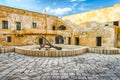 Interior view of the Angevine-Aragonese Castle in Gallipoli, Italy Royalty Free Stock Photo
