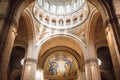 Interior view of the Basilica of the sacred Heart of Paris, commonly known as the Sacre Coeur Basilica Royalty Free Stock Photo