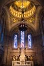 Interior view of the Basilica of the sacred Heart of Paris, commonly known as the Sacre Coeur Basilica Royalty Free Stock Photo