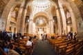 Interior view of the Basilica of the sacred Heart of Paris, commonly known as the Sacre Coeur Basilica Royalty Free Stock Photo