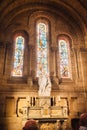 Interior view of the Basilica of the sacred Heart of Paris, commonly known as the Sacre Coeur Basilica Royalty Free Stock Photo