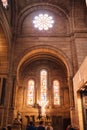 Interior view of the Basilica of the sacred Heart of Paris, commonly known as the Sacre Coeur Basilica Royalty Free Stock Photo