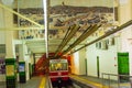 Interior view of Beyoglu Inclined railway station Istanbul Turkey