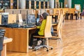 Interior view of the Bibliotheca Alexandrina, the new library of Alexandria. A UNESCO World Heritage Site