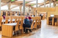 Interior view of the Bibliotheca Alexandrina, the new library of Alexandria. A UNESCO World Heritage Site