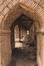 Interior View of the Brick Sandy Arches and Inside Room Ruins of the Derawar Fort, Pakistan