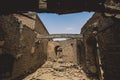 Interior View of the Brick Sandy Arches and Inside Room Ruins of the Derawar Fort, Pakistan