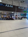 Interior view of Budapest international airport