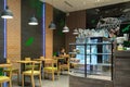 Interior view of Cafe Amazon coffee shop. Royalty Free Stock Photo