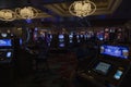 Interior view of casino slot machines. Las Vegas Strip. Royalty Free Stock Photo