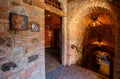 Interior view of the Castello di Amorosa winery Royalty Free Stock Photo