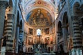 Interior view of the Cathedral of Pisa. Royalty Free Stock Photo