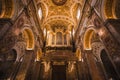 Interior view of catholic church in Rome.