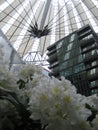 Interior view of the Central structure of the Sony Center in Berlin (Germany) Royalty Free Stock Photo
