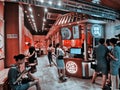 interior view of a Chinese fast food restaurant in Wuhan city