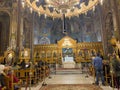 Interior view from the church of Agii Taxiarches in Kalamata city, Messenia, Greece