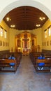 Interior view of church in the Ciudad Mitad del Mundo turistic center near of the city of Quito