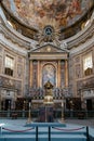 Interior view of the the Church of Gesu in Rome