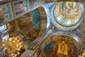 Interior view of the Church of the Savior on Blood in Saint Petersburg, Russia