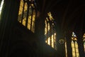 Interior view of church stained glass windows in Vienna Royalty Free Stock Photo