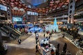 Interior view of Complexe Desjardins shopping atrium. Royalty Free Stock Photo