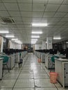 interior view of computer classroom of a university in Wuhan city