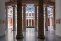 Interior view of the courtyard of Zappeion Hall, a neo-classical building at the center of Athens city Royalty Free Stock Photo