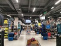 interior view of decathlon sports goods store in Wuhan city
