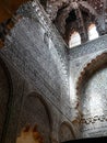 Interior view and decorative detail from the magnificent Mosque of Cordoba Royalty Free Stock Photo