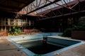 Derelict Swimming Pool + Skylight - Abandoned Hotel - Pennsylvania Royalty Free Stock Photo