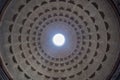 Interior View Of The Dome Of The Pantheon In Rome, Italy